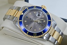 Rolex Submariner Serti Dial Wristwatch Ref 16613 - Serviced