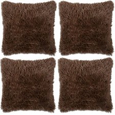 4 x Faux Fur Cushion Covers