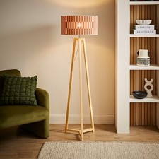 Wood Tripod Floor Lamp