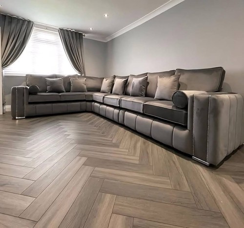 Luxury grey shaped corner - grey,