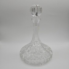 Crystal Cut Ships Decanter