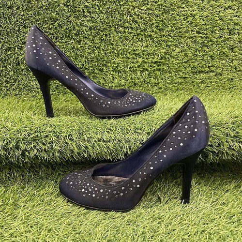 Debut navy satin - navy, heels