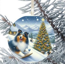 Sheltie Dog Hanging Bauble