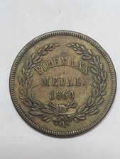 1860 Fireman's Medal When Duty Calls, We Go Philadelphia R Lovett Jr Rulau