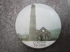 Cornish Tin Mine Pin Badge Button (L21B)