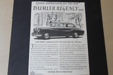 Original 1954 magazine advert: DAIMLER REGENCY Mk2 mono frame-ready wall-art 
