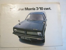 1972 MORRIS 7/10CWT VAN BROCHURE. 8 PAGE.