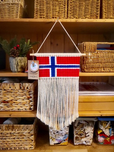 Norway flag macrame wall - flag,