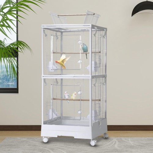 Double layered birdcage with - double-layered,