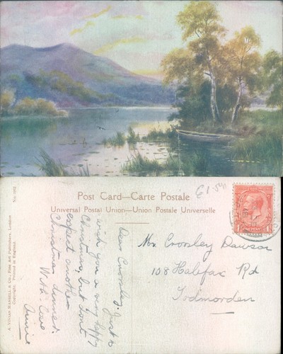 Lake and mountains landscape