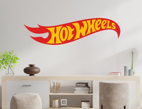 Hot wheels style wall decal - hot,