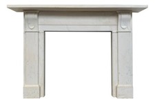 Antique Early 19th Century Regency Victorian white marble fireplace surround