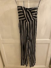 Reiss VIENNA Striped strapless jumpsuit - Size UK 8. Gd Condition. RRP £245