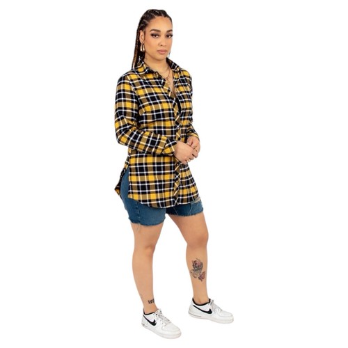 Women checked shirt warm - women’s,