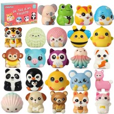 24PCS Party Favors for Kids - Cute Animal Squishy Toys Bulk Christmas Stockin...