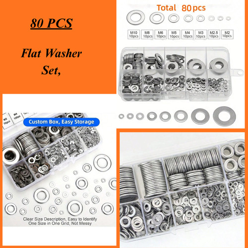 Stainless steel flat washer - steel,