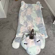 Frolics Unicorn Plush Sleeping Bag Cosy Blanket Pillow Multicolour 