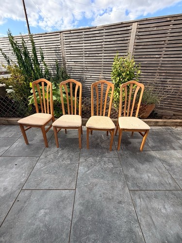 Set vintage beech dining - of,
