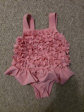 Baby Girl Ruffle Pink Swimming