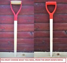 SPADE SHOVEL REPLACEMENT SPARE WOOD WOODEN SHAFT WITH Y & D HANDLES GARDEN FORK