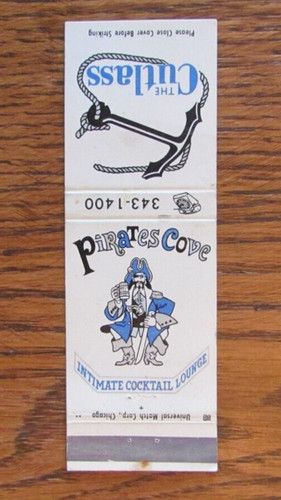 Pirates cove matchbook cover - pirates,