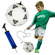 Football Skills Training Set Practise Keep Ups Size 5 Ball On Elastic With Pump