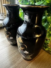 Pair of Japanese Black & Gold