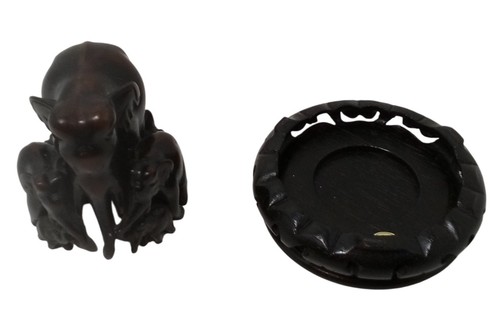 Elephant family figure statue - family,