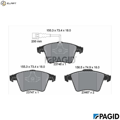 Brake pad set - brake, disc