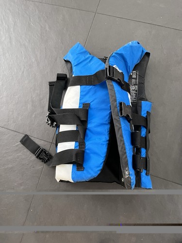 Blue waterski vest floatation - waterski,