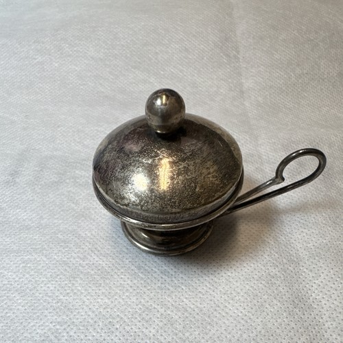 Antique silver lidded - lidded, mustard