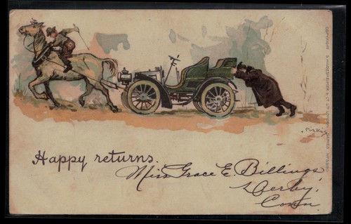 Postcard pinkis artist signed - postcard,