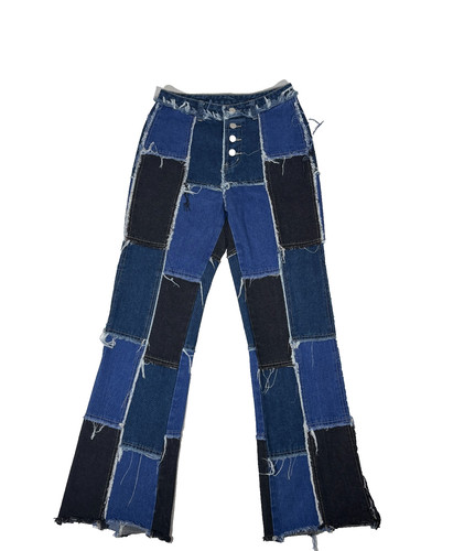 Blue patchwork y2k - blue, high