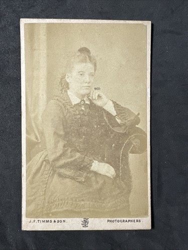 Cdv lady seated timms - cdv,