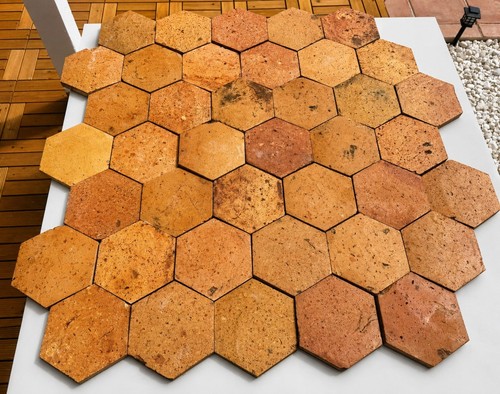 Reclaimed terracotta hexagonal - reclaimed,