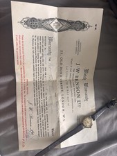 J W Benson Watch With Original Warranty