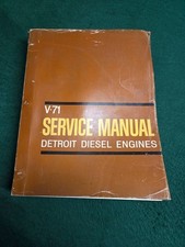 Vintage V-71 SERVICE MANUAL- Detroit Diesel Engines 1971 - RARE
