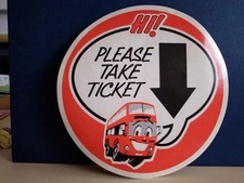 genuine Strathclyde transport happy bus take a ticket internal bus stickerunused
