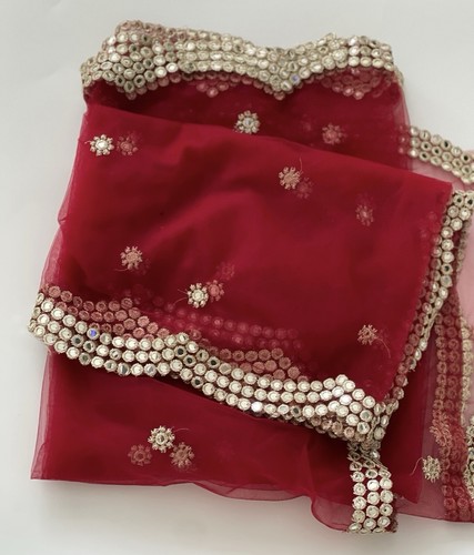 Scallop edge dupatta chunni - scallop,