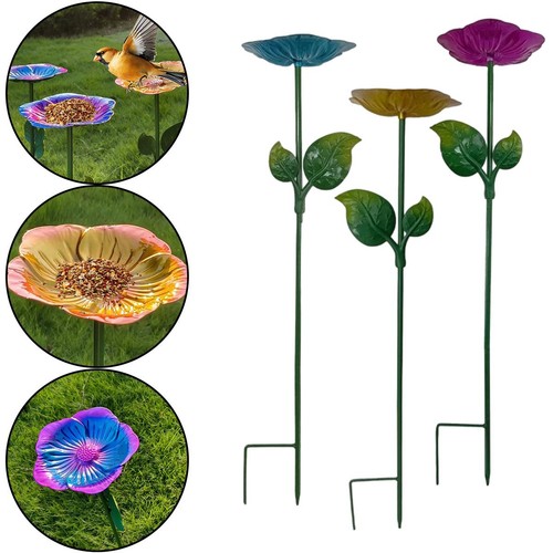 Durable metal flower bird - metal,