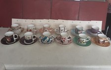 SET OF 12 COALPORT MUSEUM HISTORIC COFFEE  CUP COLLECTION  With COA