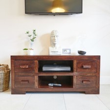 Solid mango wood unit new - tv,