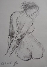 Female Nude Pencil drawing of