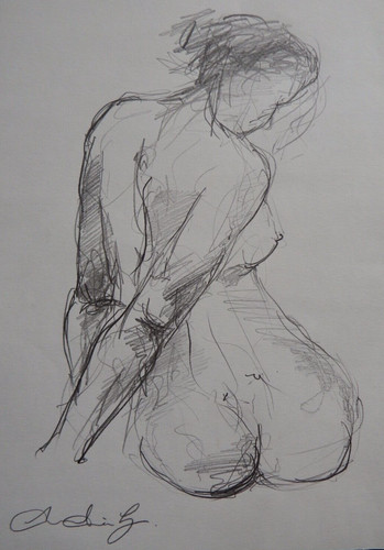 Female nude pencil - nude,