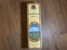 Vintage Glenlivet Scotch Whisky Metal Tin Classic Golf Course Royal Troon