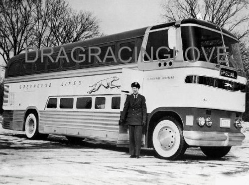 Vintage greyhound bus - "greyhound", &