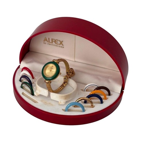 Alfex change bezel watch gold - alfex,
