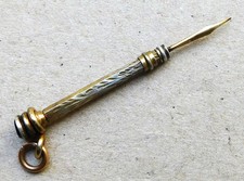 NO RESERVE HM 1903 Sterling Silver Toothpick Chatelaine Fob Vintage Antique