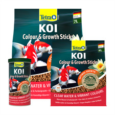 TETRA POND COLOUR AND GROWTH STICKS FLOATING KOI FISH FOOD DIET PREMIUM GARDEN