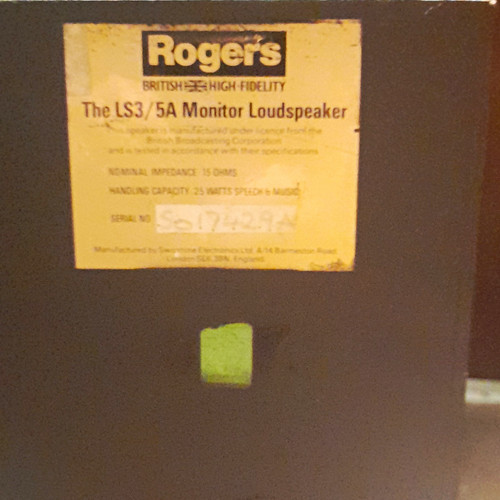 Rogers ls3 vintage monitor - ls3/5a,